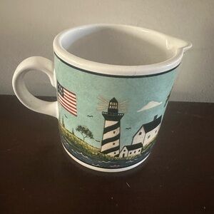 Lighthouse Themed Ceramic Pitcher